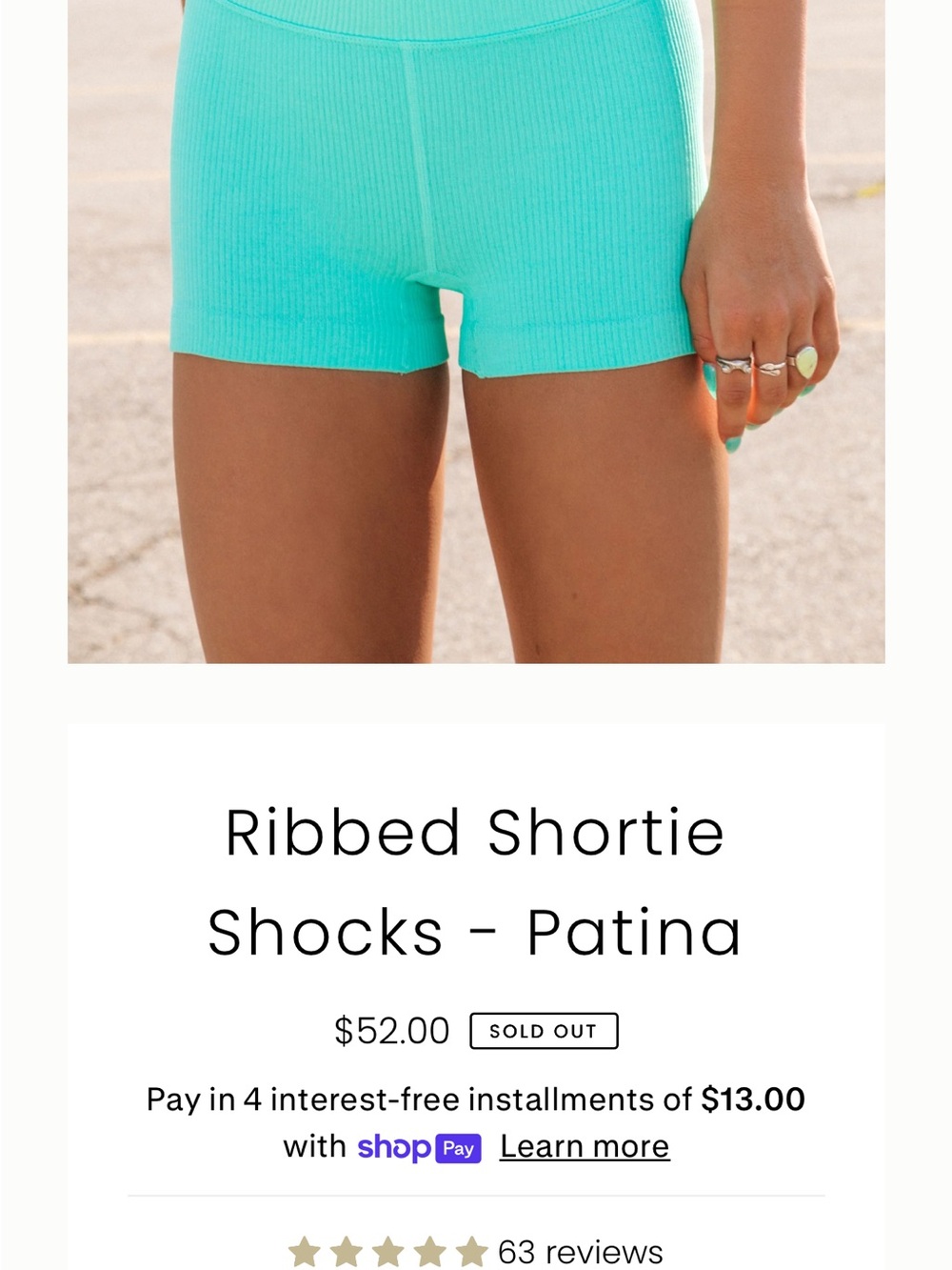 Tiger Friday turquoise Ribbed Kids Matching Set - Tank Top & Shorts - Picture 3 of 4